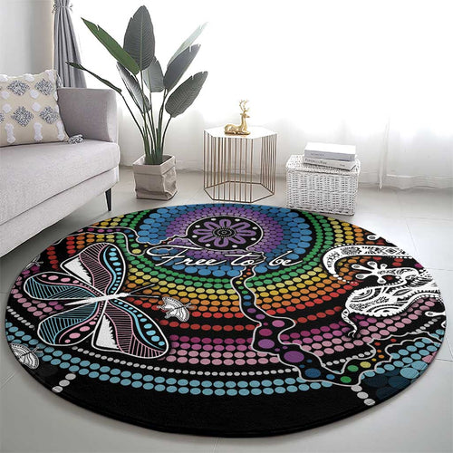 Sydney Pride Aboriginal Round Carpet Free To Be