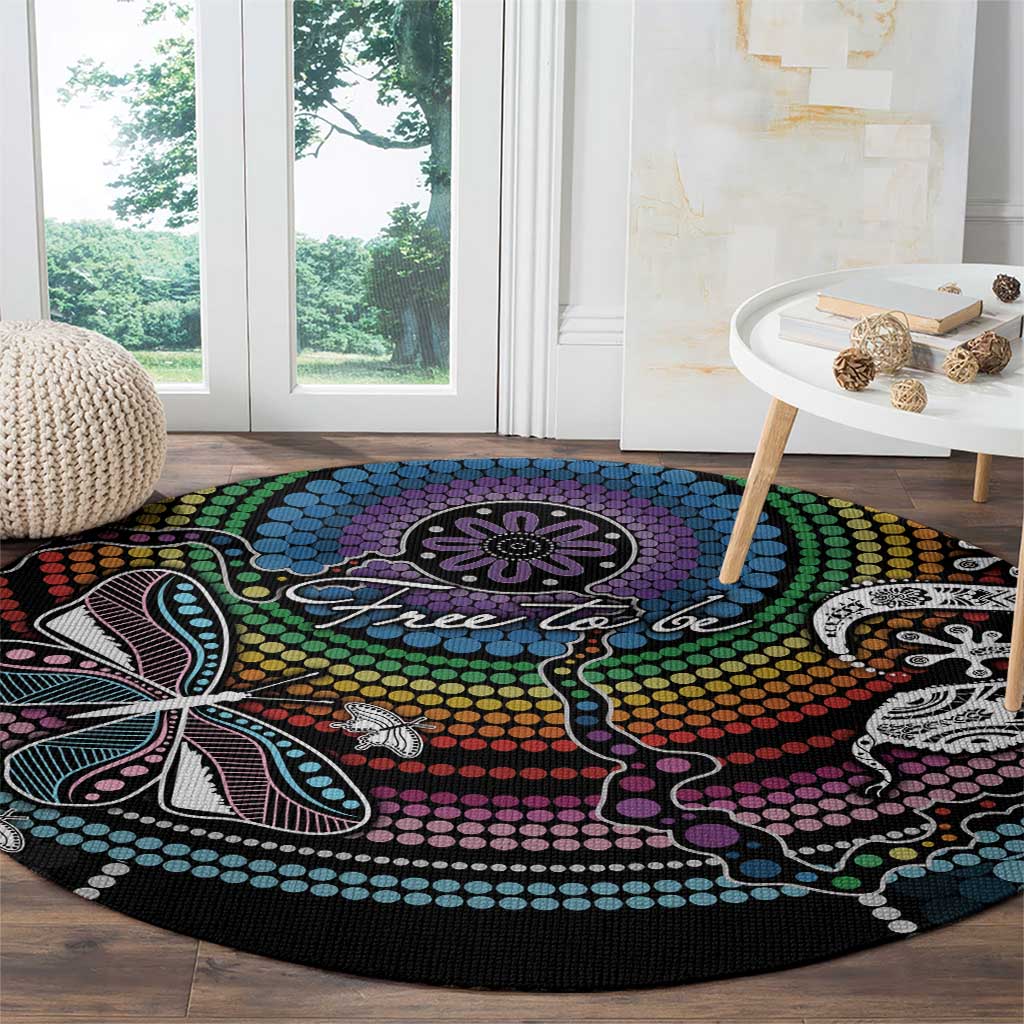 Sydney Pride Aboriginal Round Carpet Free To Be