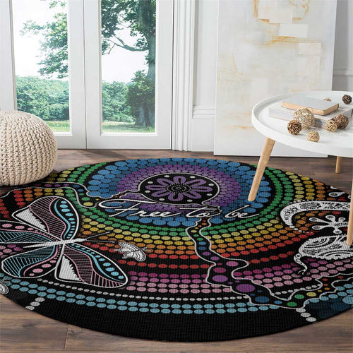 Sydney Pride Aboriginal Round Carpet Free To Be