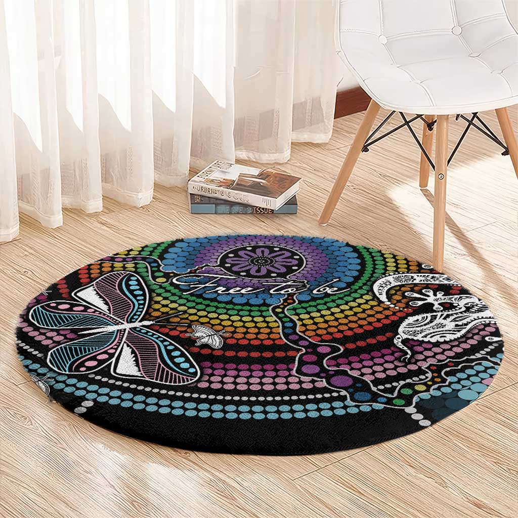 Sydney Pride Aboriginal Round Carpet Free To Be