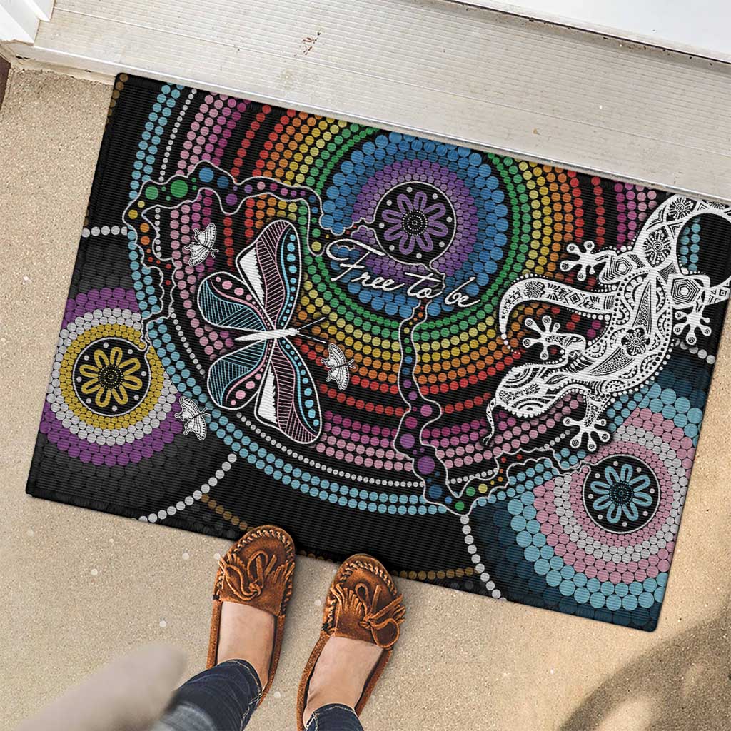 Sydney Pride Aboriginal Rubber Doormat Free To Be