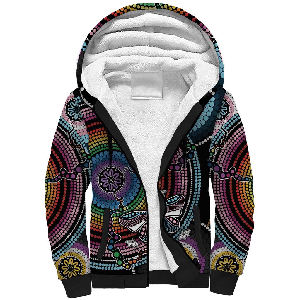 Sydney Pride Aboriginal Sherpa Hoodie Free To Be