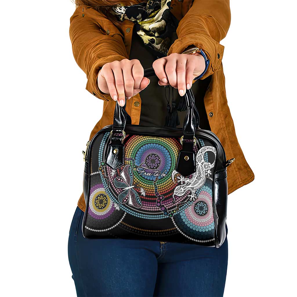 Sydney Pride Aboriginal Shoulder Handbag Free To Be