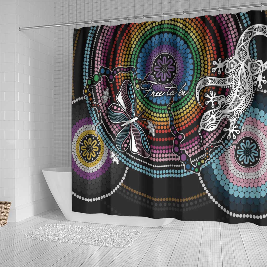 Sydney Pride Aboriginal Shower Curtain Free To Be