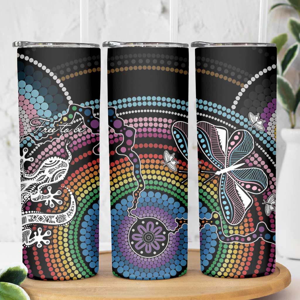 Sydney Pride Aboriginal Skinny Tumbler Free To Be