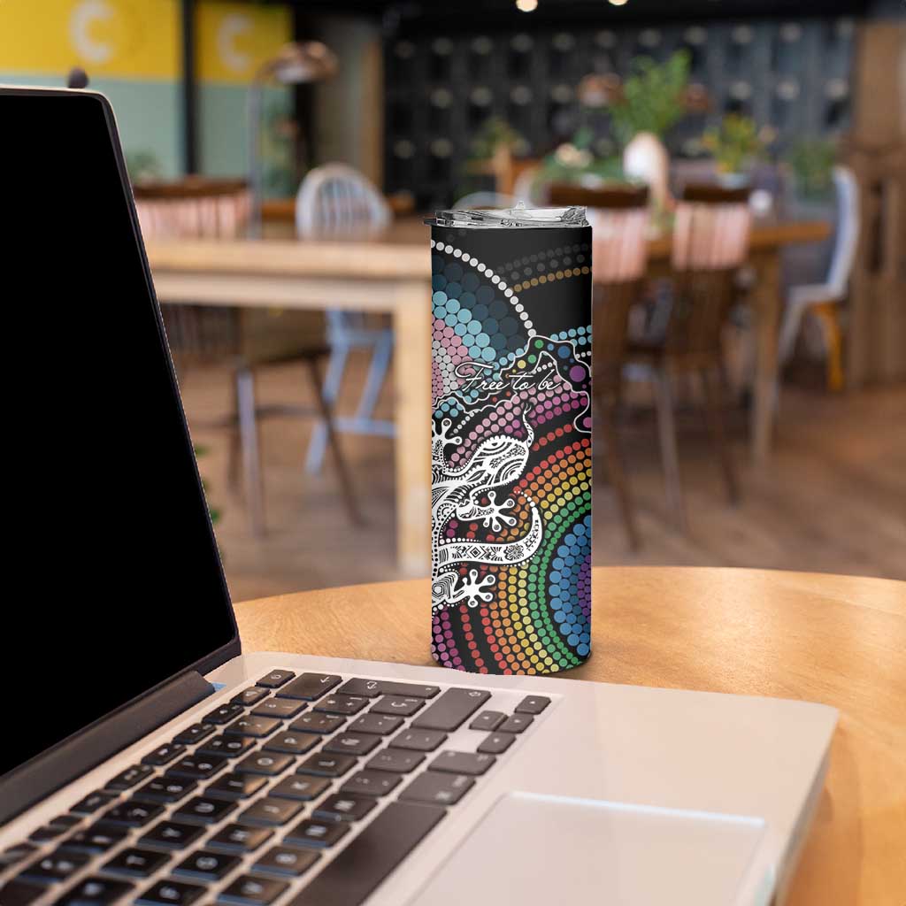 Sydney Pride Aboriginal Skinny Tumbler Free To Be
