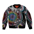 Sydney Pride Aboriginal Sleeve Zip Bomber Jacket Free To Be
