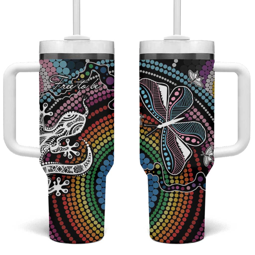 Sydney Pride Aboriginal Tumbler With Handle Free To Be