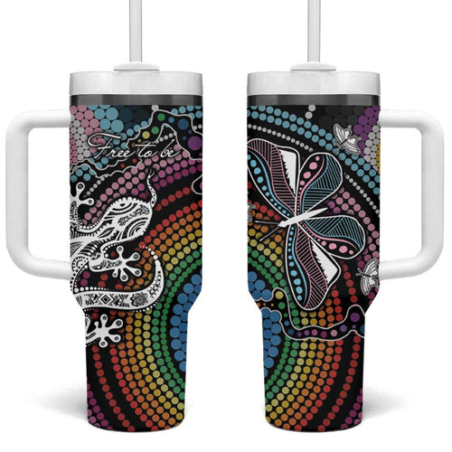 Sydney Pride Aboriginal Tumbler With Handle Free To Be