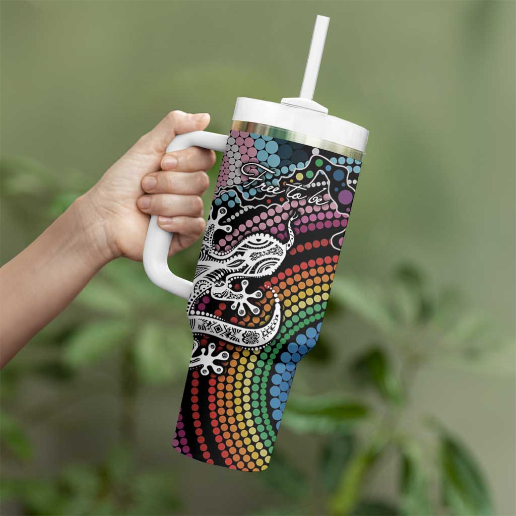 Sydney Pride Aboriginal Tumbler With Handle Free To Be