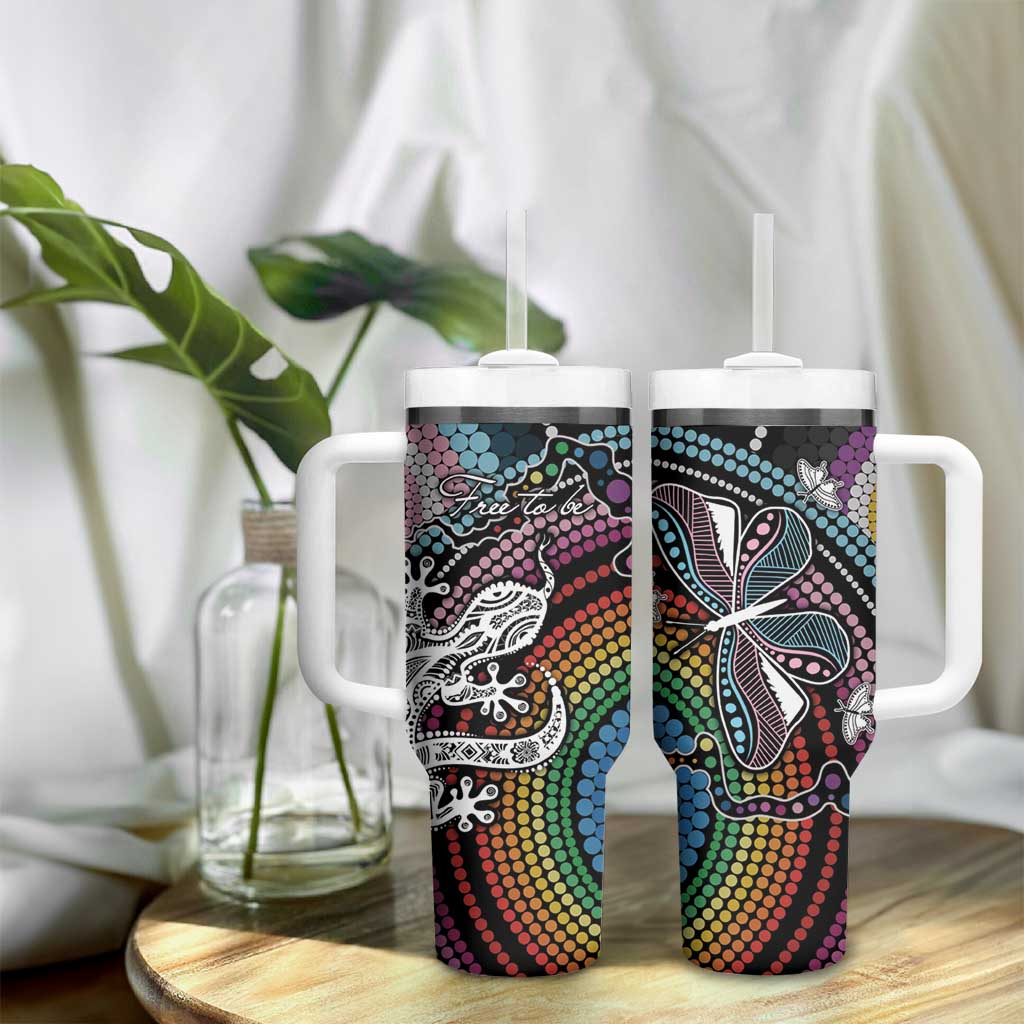 Sydney Pride Aboriginal Tumbler With Handle Free To Be