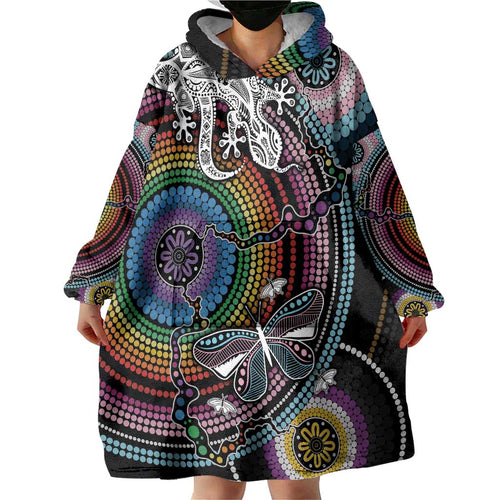 Sydney Pride Aboriginal Wearable Blanket Hoodie Free To Be