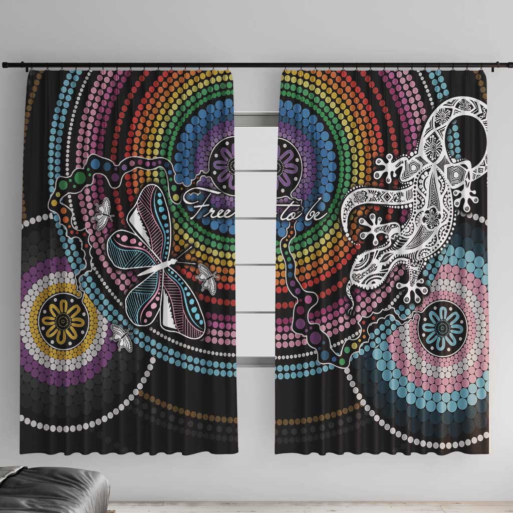 Sydney Pride Aboriginal Window Curtain Free To Be
