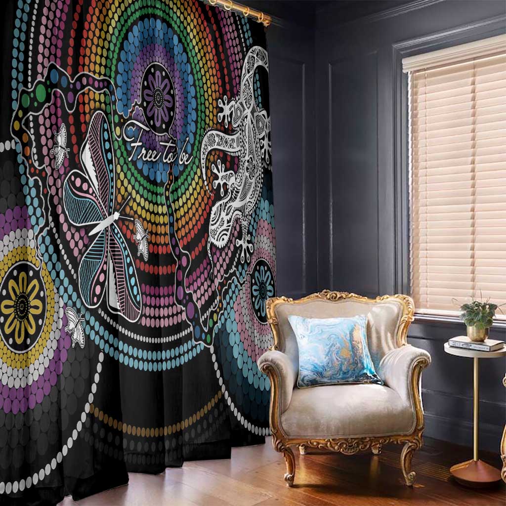 Sydney Pride Aboriginal Window Curtain Free To Be