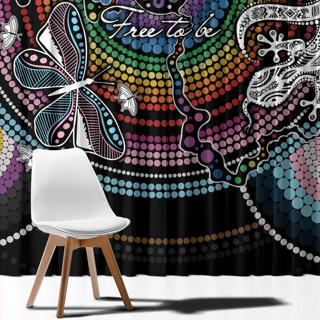 Sydney Pride Aboriginal Window Curtain Free To Be