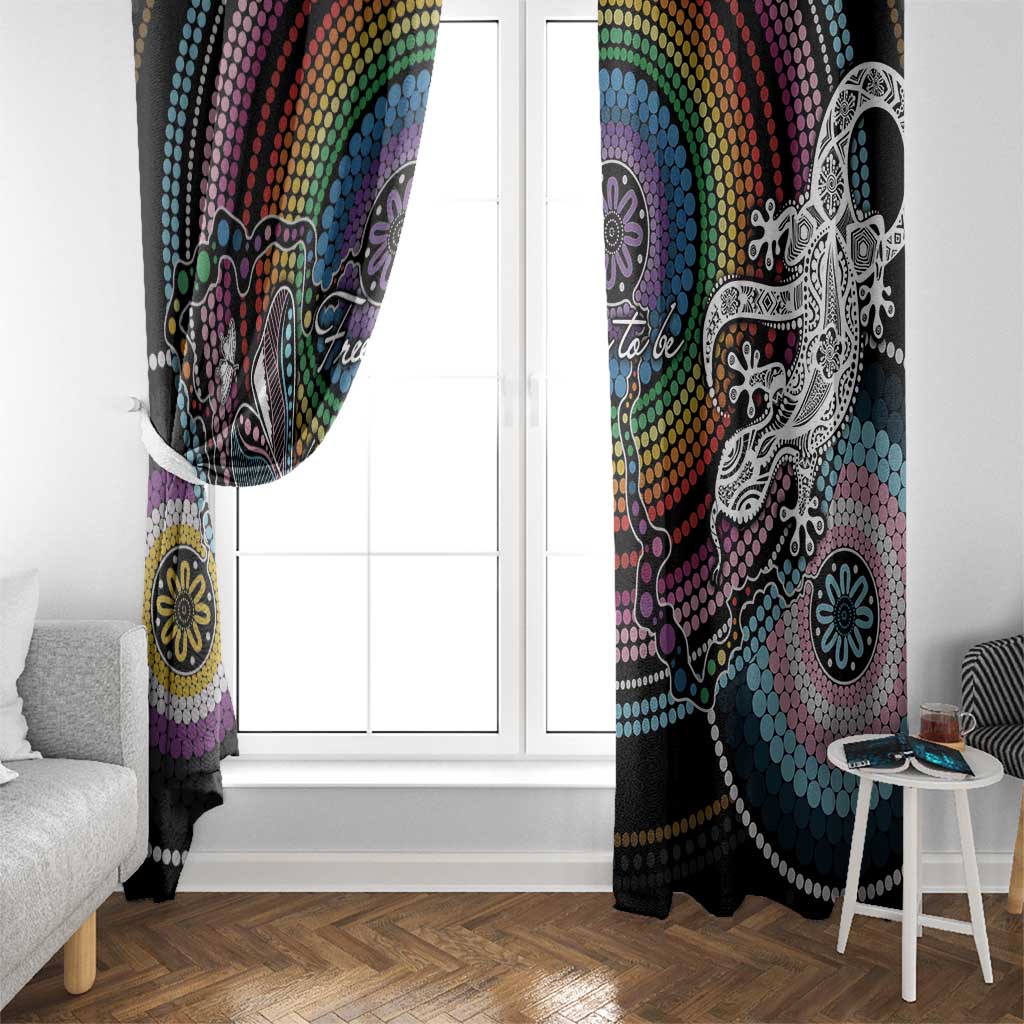 Sydney Pride Aboriginal Window Curtain Free To Be