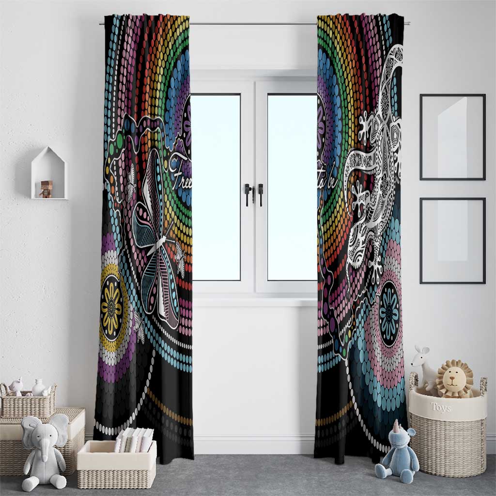 Sydney Pride Aboriginal Window Curtain Free To Be