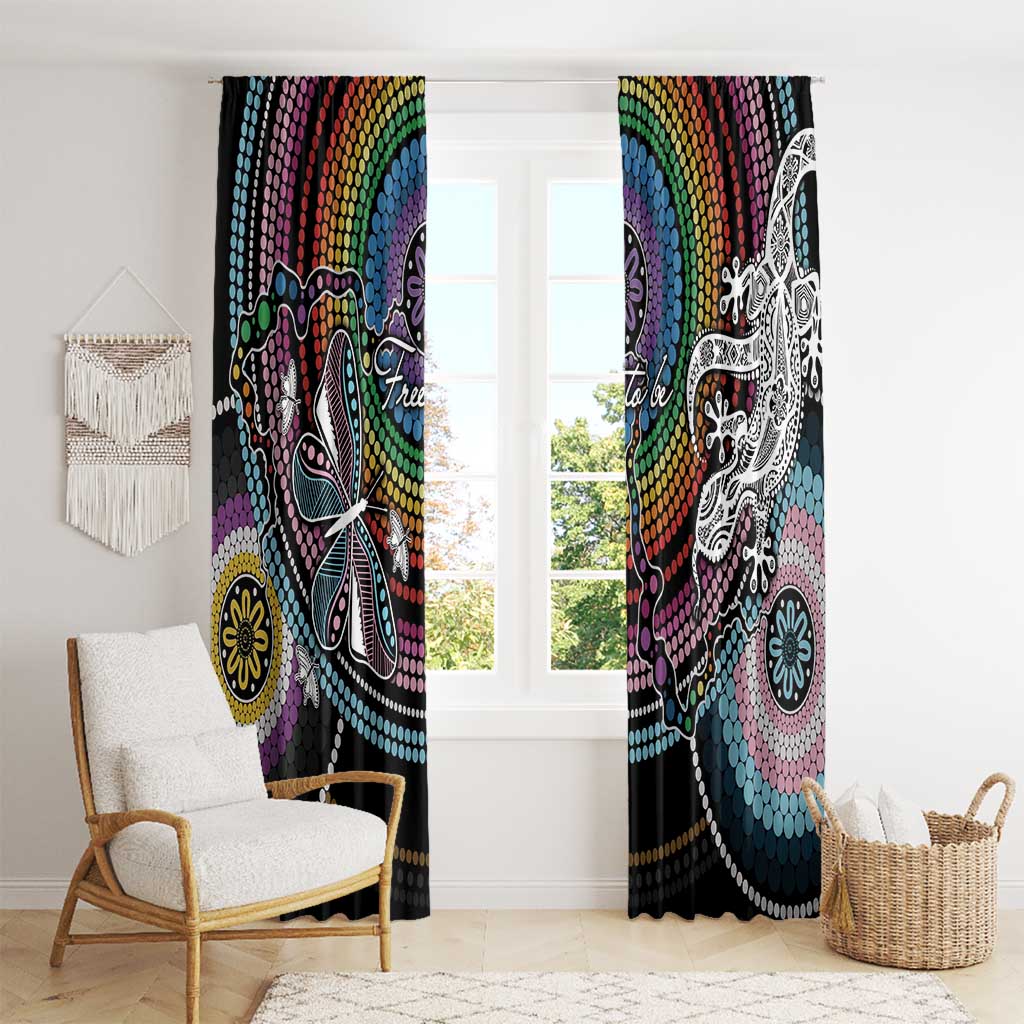 Sydney Pride Aboriginal Window Curtain Free To Be