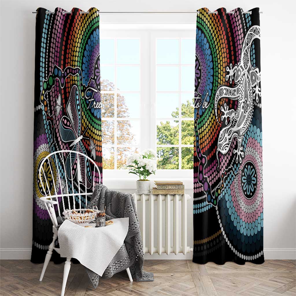 Sydney Pride Aboriginal Window Curtain Free To Be