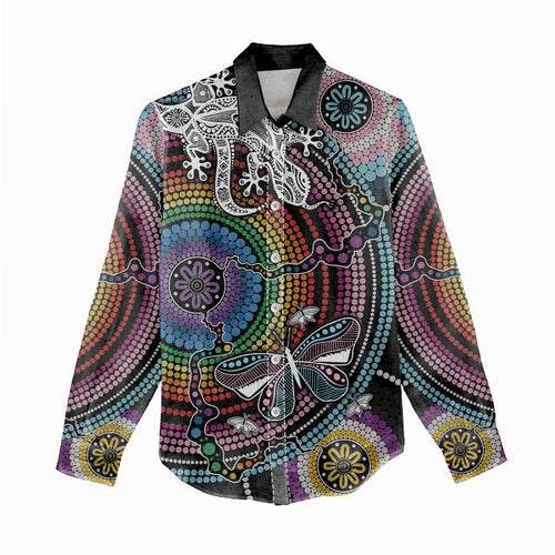 Sydney Pride Aboriginal Women Casual Shirt Free To Be