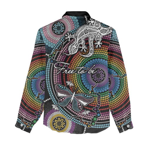 Sydney Pride Aboriginal Women Casual Shirt Free To Be