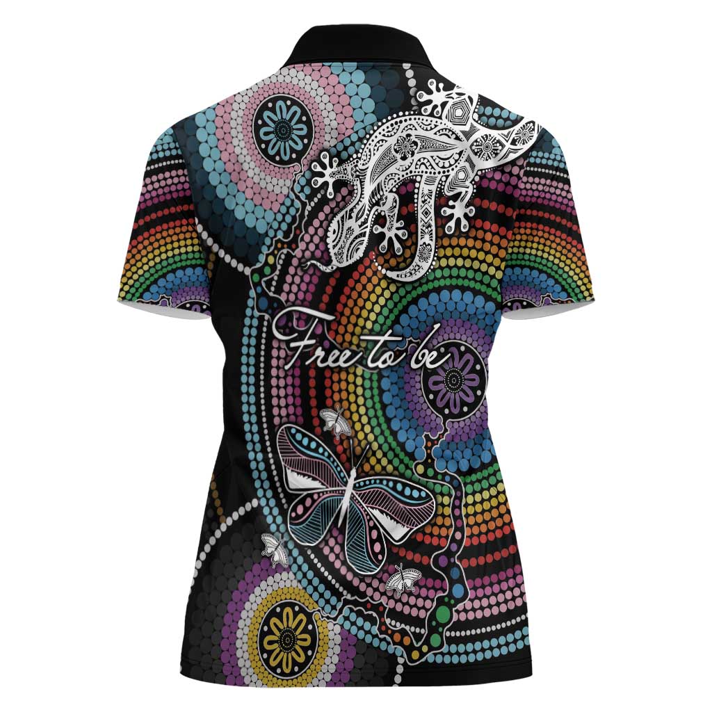 Sydney Pride Aboriginal Women Polo Shirt Free To Be