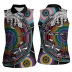 Sydney Pride Aboriginal Women Sleeveless Polo Shirt Free To Be