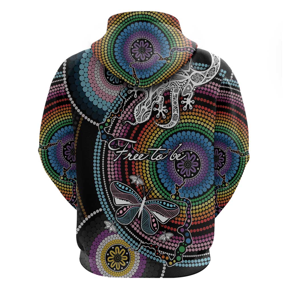 Sydney Pride Aboriginal Zip Hoodie Free To Be