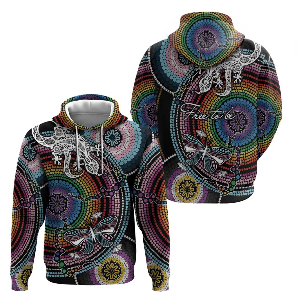 Sydney Pride Aboriginal Zip Hoodie Free To Be
