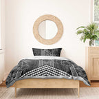 Aotearoa Taniko Pattern Bedding Set Poutama Mix Kowhai Flowers