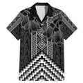 Aotearoa Taniko Pattern Family Matching Mermaid Dress and Hawaiian Shirt Poutama Mix Kowhai Flowers