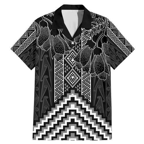 Aotearoa Taniko Pattern Family Matching Mermaid Dress and Hawaiian Shirt Poutama Mix Kowhai Flowers