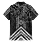 Aotearoa Taniko Pattern Family Matching Puletasi and Hawaiian Shirt Poutama Mix Kowhai Flowers