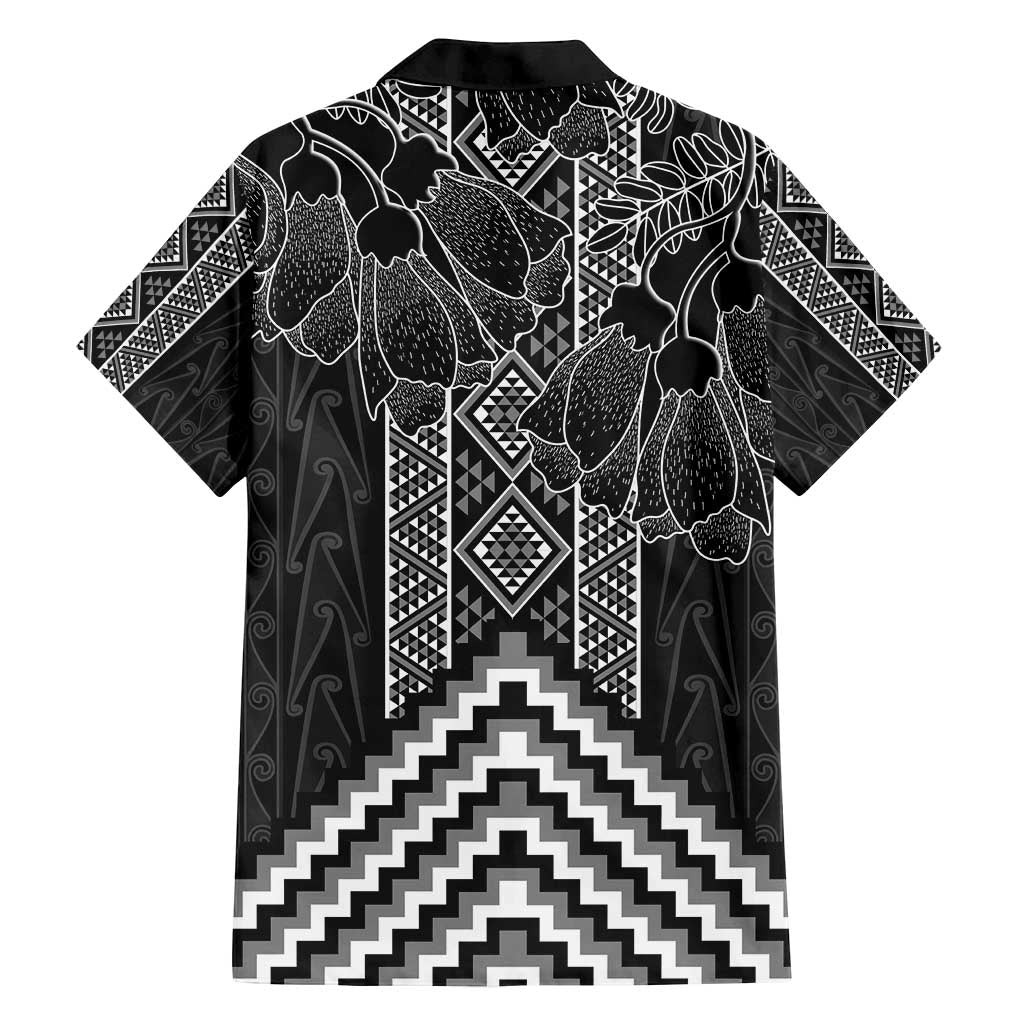 Aotearoa Taniko Pattern Family Matching Puletasi and Hawaiian Shirt Poutama Mix Kowhai Flowers