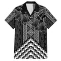 Aotearoa Taniko Pattern Hawaiian Shirt Poutama Mix Kowhai Flowers