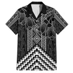 Aotearoa Taniko Pattern Hawaiian Shirt Poutama Mix Kowhai Flowers
