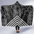 Aotearoa Taniko Pattern Hooded Blanket Poutama Mix Kowhai Flowers