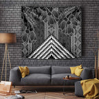 Aotearoa Taniko Pattern Tapestry Poutama Mix Kowhai Flowers