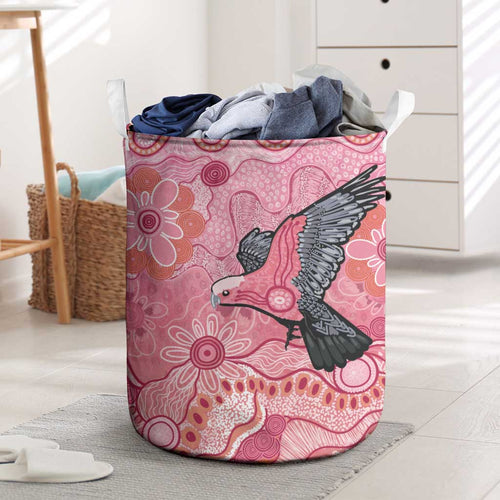 NAIDOC Week Aussie Indigenous Laundry Basket Aboriginal Galah Bird Contemporary Art