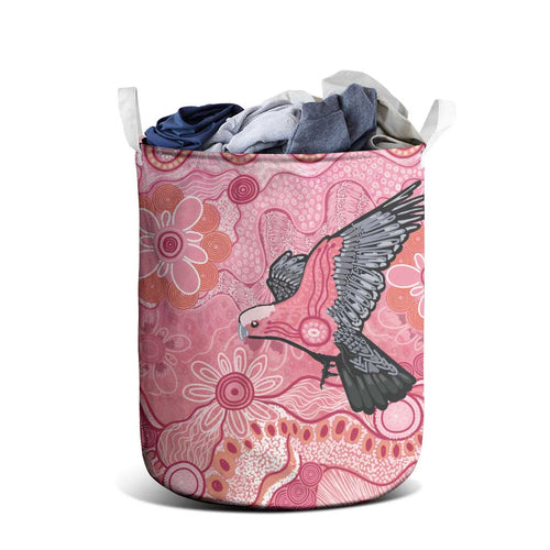NAIDOC Week Aussie Indigenous Laundry Basket Aboriginal Galah Bird Contemporary Art