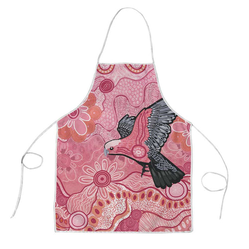 NAIDOC Week Aussie Indigenous Apron Aboriginal Galah Bird Contemporary Art