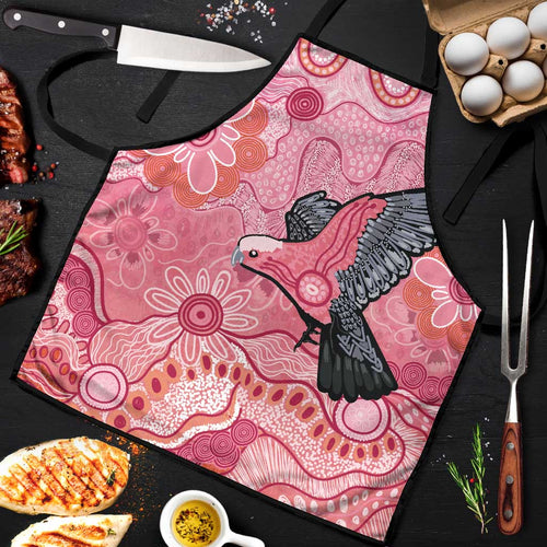 NAIDOC Week Aussie Indigenous Apron Aboriginal Galah Bird Contemporary Art