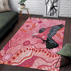 NAIDOC Week Aussie Indigenous Area Rug Aboriginal Galah Bird Contemporary Art