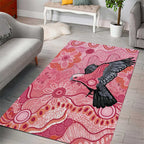 NAIDOC Week Aussie Indigenous Area Rug Aboriginal Galah Bird Contemporary Art