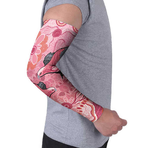 NAIDOC Week Aussie Indigenous Arm Sleeves Aboriginal Galah Bird Contemporary Art
