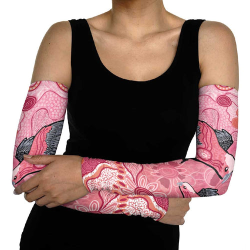 NAIDOC Week Aussie Indigenous Arm Sleeves Aboriginal Galah Bird Contemporary Art