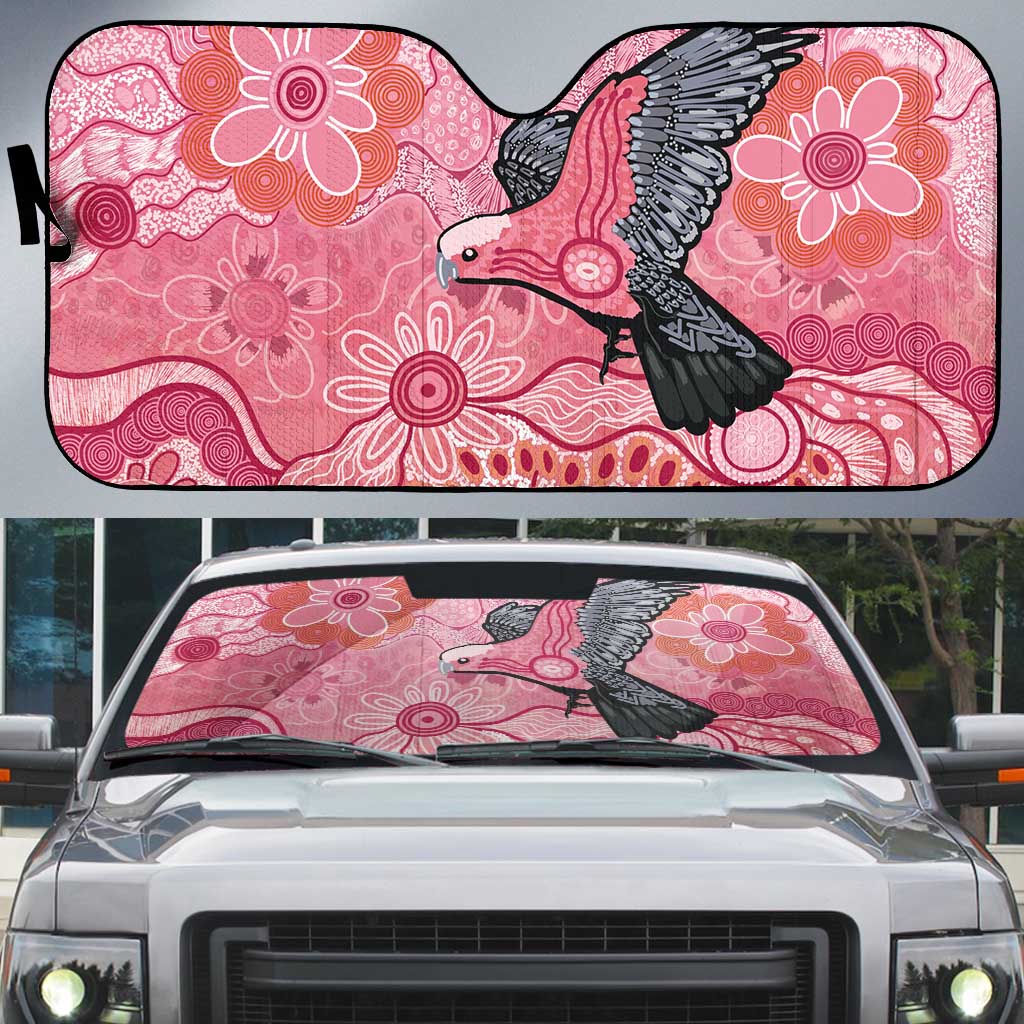 NAIDOC Week Aussie Indigenous Auto Sun Shade Aboriginal Galah Bird Contemporary Art