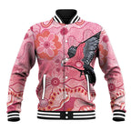 NAIDOC Week Aussie Indigenous Baseball Jacket Aboriginal Galah Bird Contemporary Art