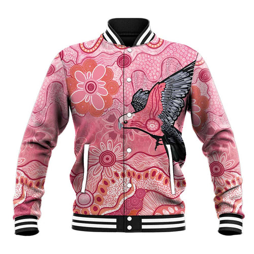 NAIDOC Week Aussie Indigenous Baseball Jacket Aboriginal Galah Bird Contemporary Art