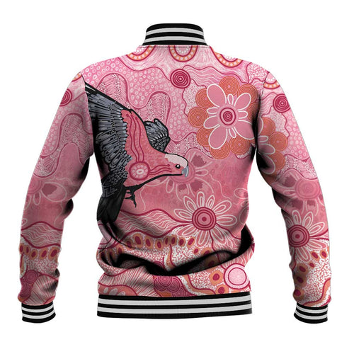 NAIDOC Week Aussie Indigenous Baseball Jacket Aboriginal Galah Bird Contemporary Art